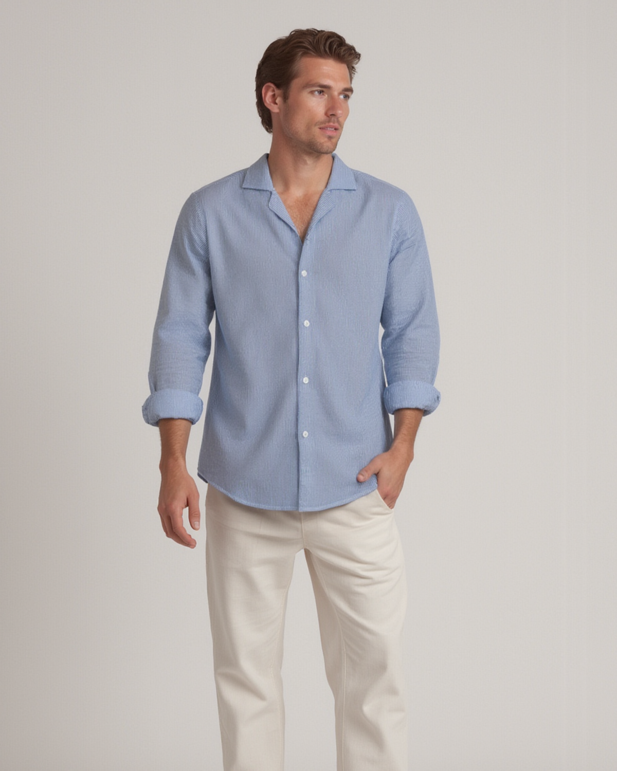 Giacomo Long Sleeve Linen Shirt